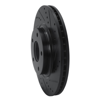 R1 Concepts R1 02-06 Infiniti I35 Front Right Drilled & Slotted Black Brake Rotor