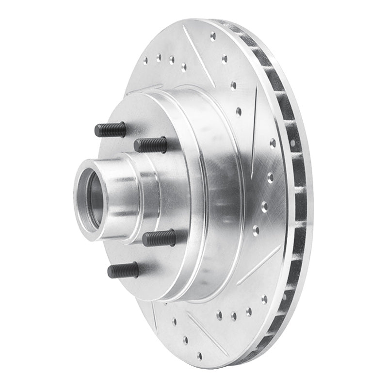 R1 Concepts R1 1991-1996 Buick Roadmaster Front Right Drilled & Slotted Silver Brake Rotor