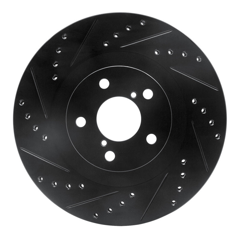 R1 Concepts R1 01-08 Saab 9-2X Front Left Drilled & Slotted Black Brake Rotor