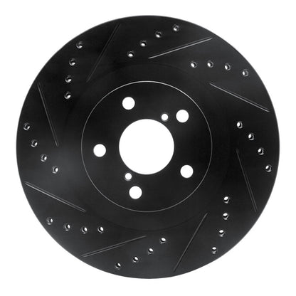 R1 Concepts R1 01-08 Saab 9-2X Front Left Drilled & Slotted Black Brake Rotor