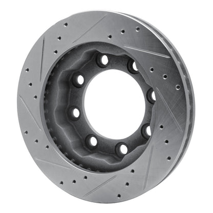 R1 Concepts R1 77-93 Chevrolet V30 & V3500 Pickup Front Right Drilled & Slotted Silver Brake Rotor
