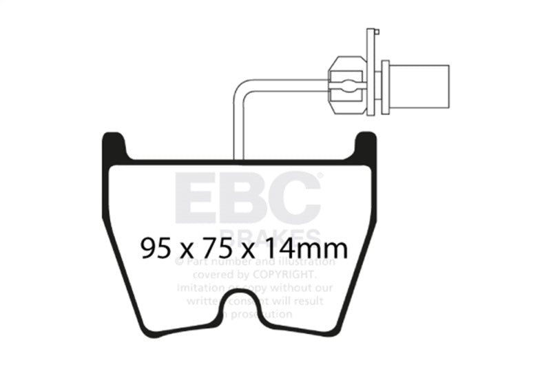 EBC Racing 15-16 Audi RS3 8V 2.5T SR-11 Sintered Race Front Brake Pads