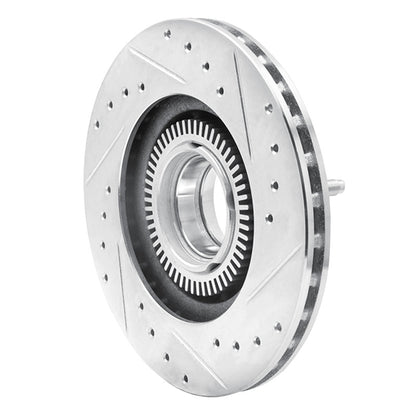 R1 Concepts R1 93-94 Ford Explorer Front Left Drilled & Slotted Silver Brake Rotor