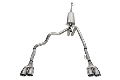 CORSA Performance Corsa 19-23 Chevrolet Silverado 1500 Cat-Back Dual Rear Exit with Twin 4in Polished Pro-Series Tips