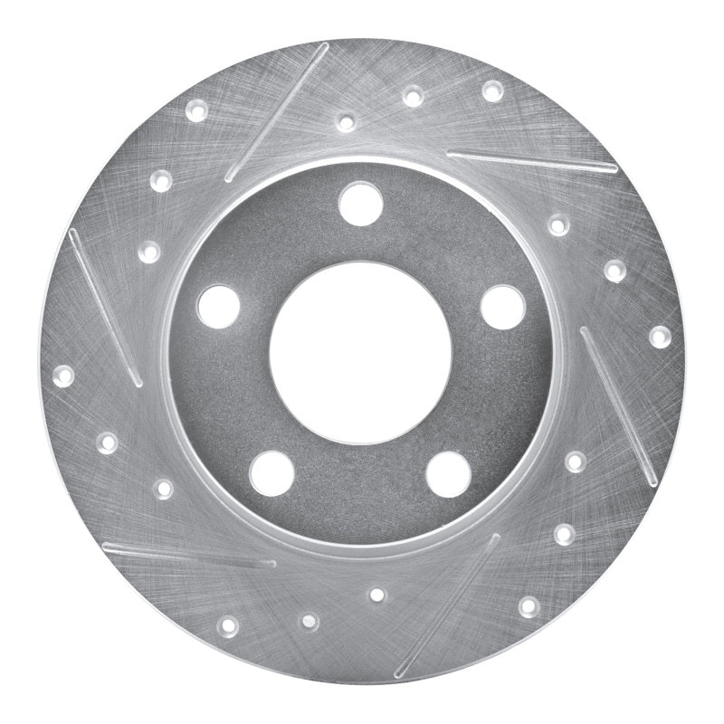 R1 Concepts R1 99-05 Audi A6 Quattro Rear Left Drilled & Slotted Silver Brake Rotor