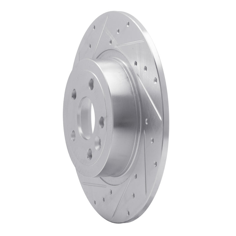 R1 Concepts R1 16-19 Land Rover Range Rover Evoque Rear Left Drilled & Slotted Silver Brake Rotor
