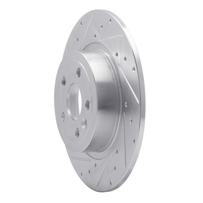 R1 Concepts R1 16-19 Land Rover Range Rover Evoque Rear Left Drilled & Slotted Silver Brake Rotor