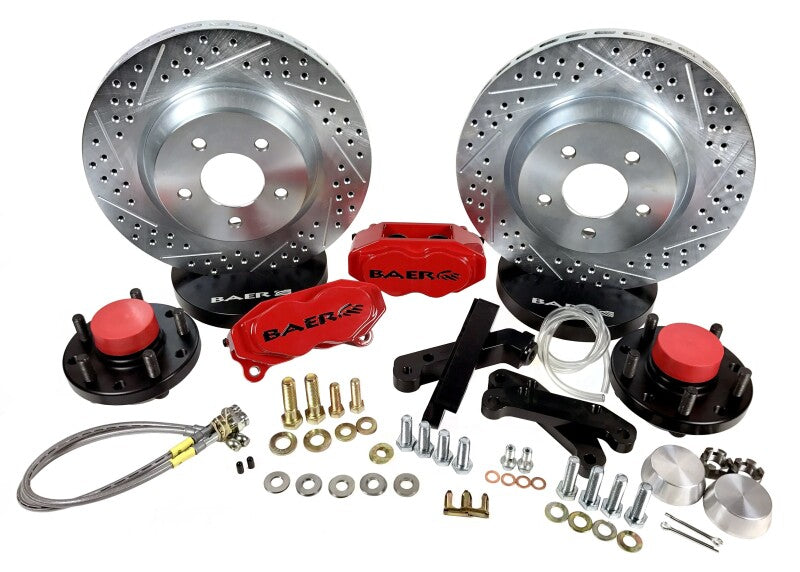 Baer Brakes 62-69 Ford Fairlane STD Studs 13in SS4 Front SDZ Brake Kit - Fire Red
