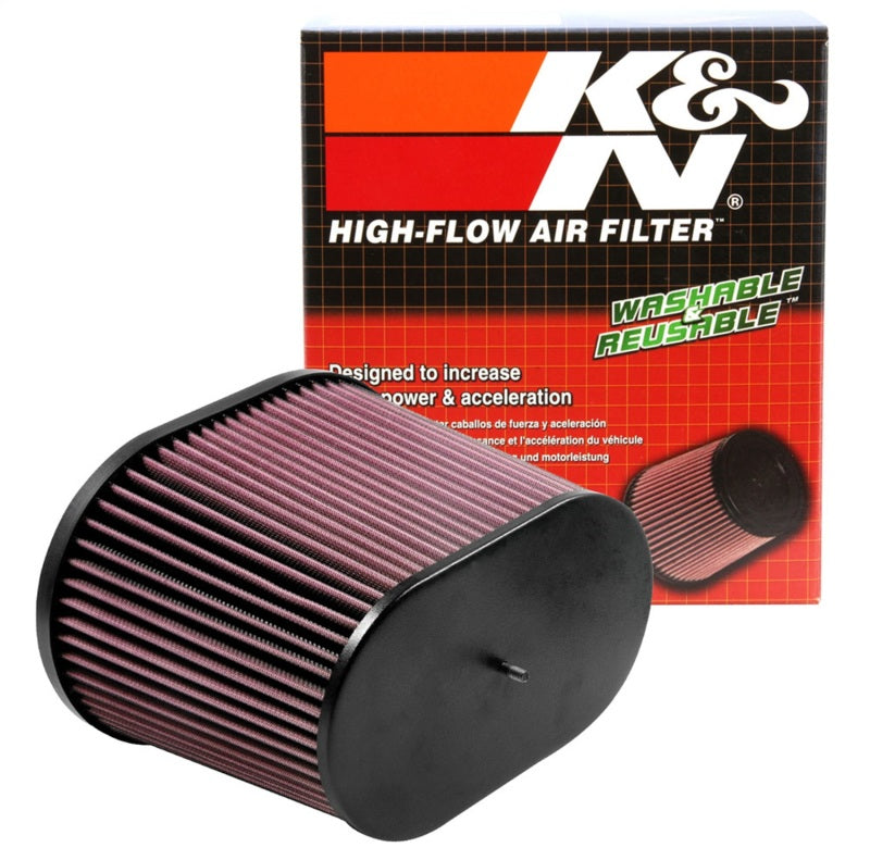K&N Engineering K&N Universal Air Filter - Oval Straight - 3.688in Flange ID x 10.25in Base O/S Length x 7.875in H