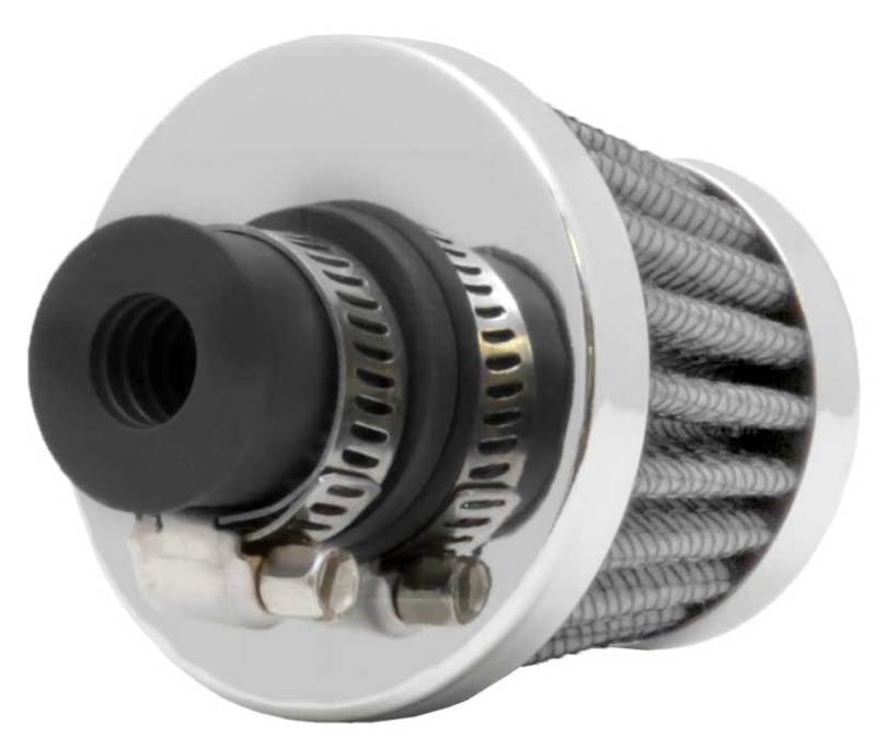 K&N Engineering K&N 2in Base OD x .375in Flange ID x 1.75in H Rubber Base Crankcase Vent Filter - White