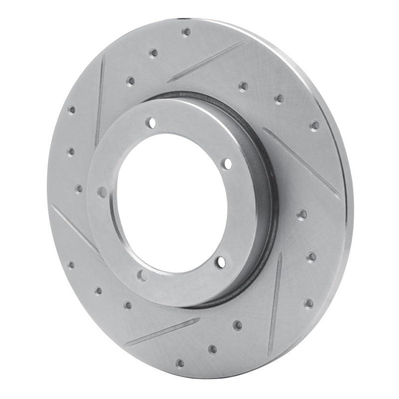 R1 Concepts R1 65-76 Porsche 911 Front Left Drilled & Slotted Silver Brake Rotor