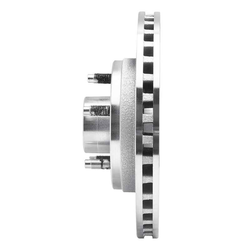R1 Concepts R1 82-87 Ford Mustang Front Right Drilled & Slotted Silver Brake Rotor