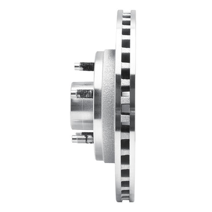 R1 Concepts R1 82-87 Ford Mustang Front Right Drilled & Slotted Silver Brake Rotor