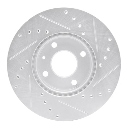 R1 Concepts R1 16-22 Chevrolet SPARK (USA/Canada) Front Left Drilled & Slotted Silver Brake Rotor