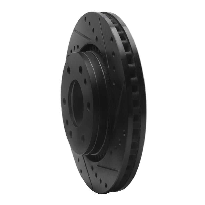 R1 Concepts R1 06-09 Buick Rainier Front Right Drilled & Slotted Black Brake Rotor