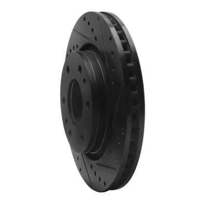 R1 Concepts R1 06-09 Buick Rainier Front Right Drilled & Slotted Black Brake Rotor