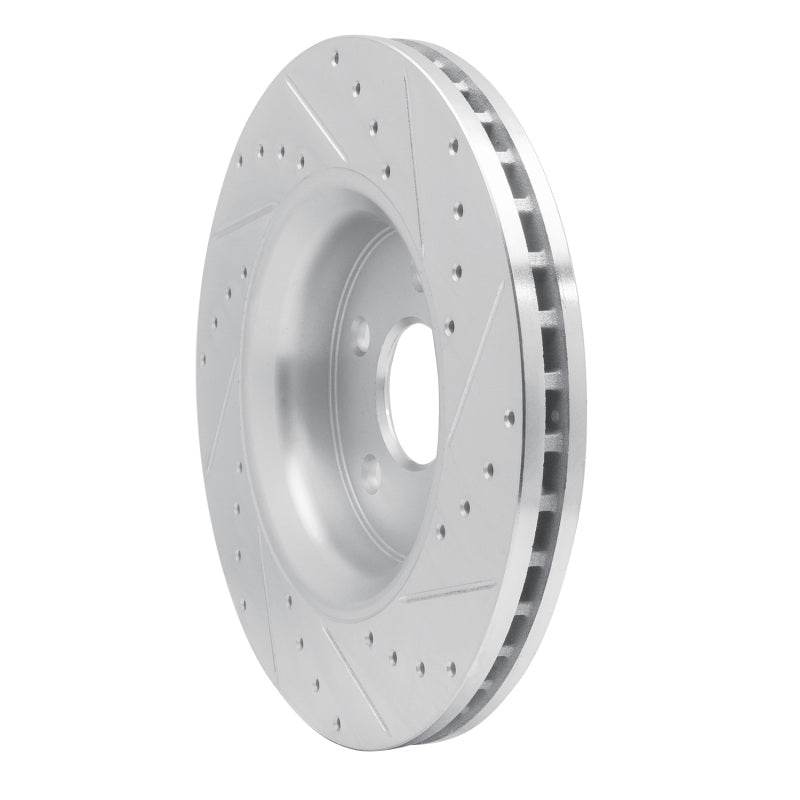 R1 Concepts R1 11-25 Dodge Durango Front Left Drilled & Slotted Silver Brake Rotor