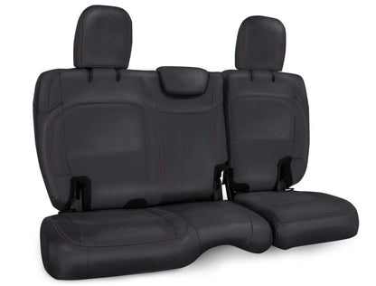 PRP Seats PRP 2018+ Jeep Wrangler JL/2 Door Rear Bench Cover - Black with Red Stitching
