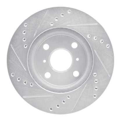 R1 Concepts R1 06-19 Scion IQ Front Right Drilled & Slotted Silver Brake Rotor