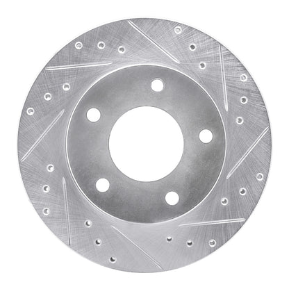 R1 Concepts R1 77-80 Buick LeSabre Rear Right Drilled & Slotted Silver Brake Rotor