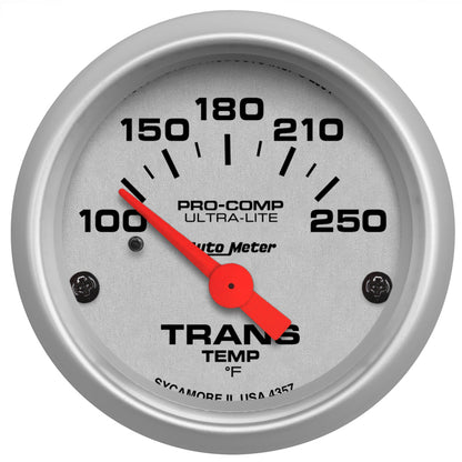 Autometer Ultra-Lite 52mm 100-250 Degree F Mechanical Transmission Temperature Gauge