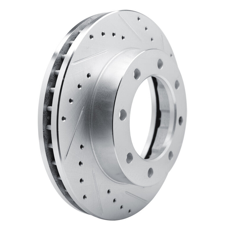 R1 Concepts R1 77-00 Chevrolet V30 & V3500 Pickup Front Right Drilled & Slotted Silver Brake Rotor