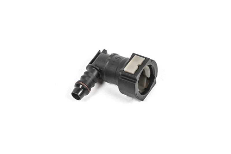Radium Engineering 12mm SAE Female Fitting to 90 Degree 3/8in Barb