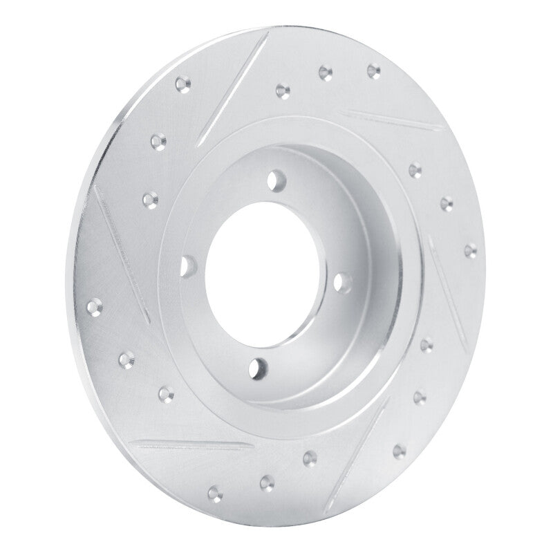 R1 Concepts R1 75-82 Nissan 610 Front Right Drilled & Slotted Silver Brake Rotor