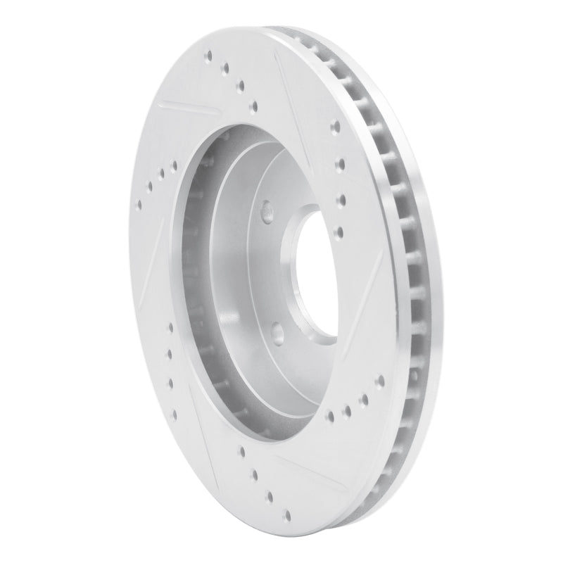 R1 Concepts R1 1997-2005 Chevrolet Blazer Front Left Drilled & Slotted Silver Brake Rotor