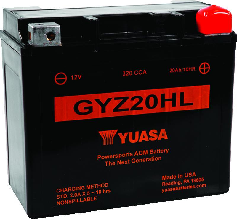 Yuasa Battery Yuasa GYZ20HL High Performance Maintenance Free AGM 12-Volt Battery