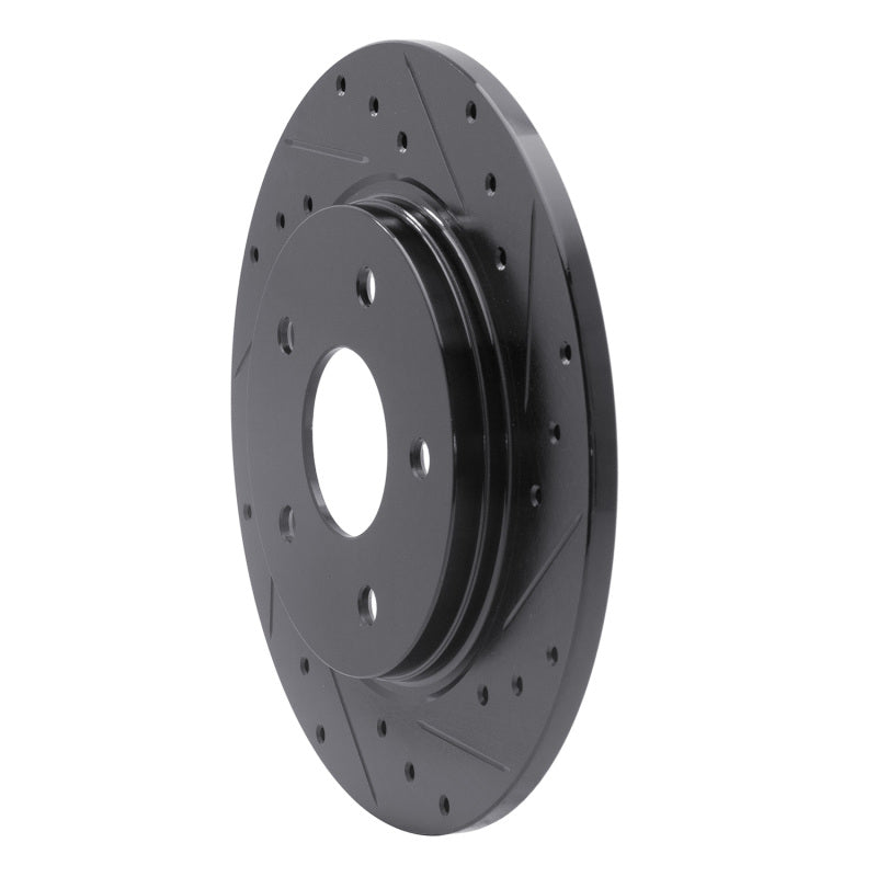 R1 Concepts R1 08-16 Chrysler Town & Country Rear Right Drilled & Slotted Black Brake Rotor