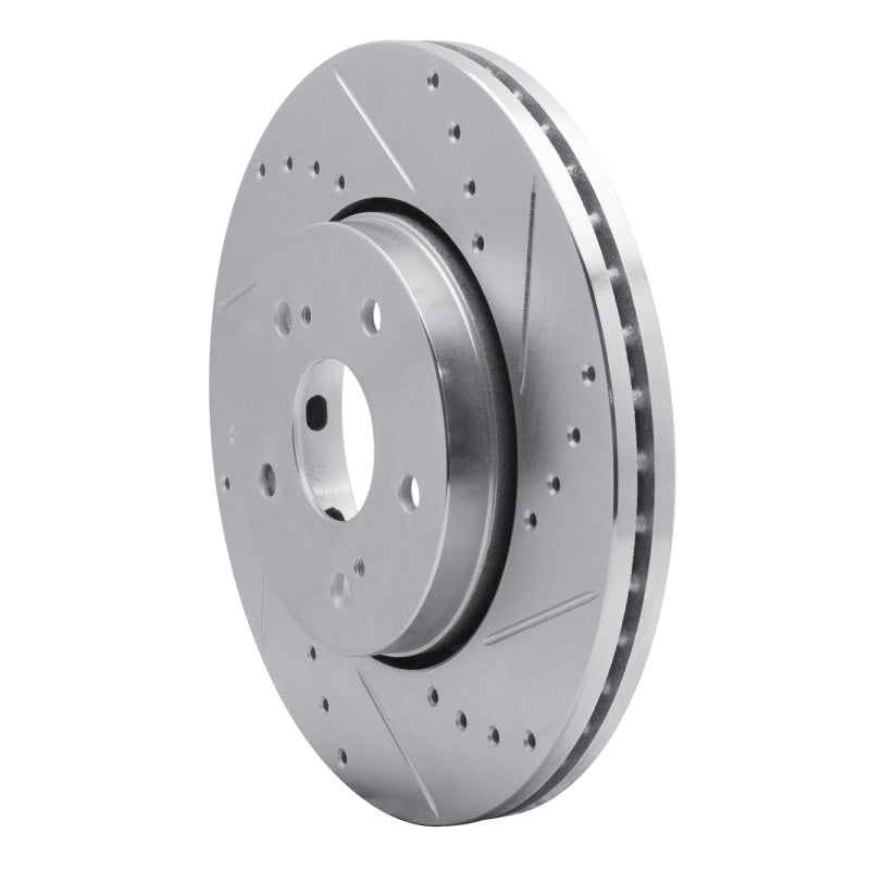 R1 Concepts R1 10-13 Suzuki Kizashi Front Right Drilled & Slotted Silver Brake Rotor