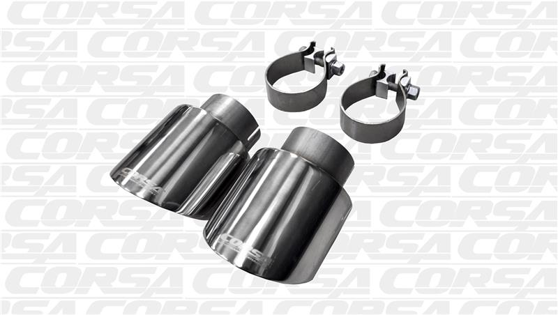 CORSA Performance Corsa 10-14 Volkswagen R Mk6 Polished Two 4.0in Polished Pro-Series Tips
