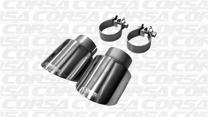 CORSA Performance Corsa 10-14 Volkswagen R Mk6 Polished Two 4.0in Polished Pro-Series Tips