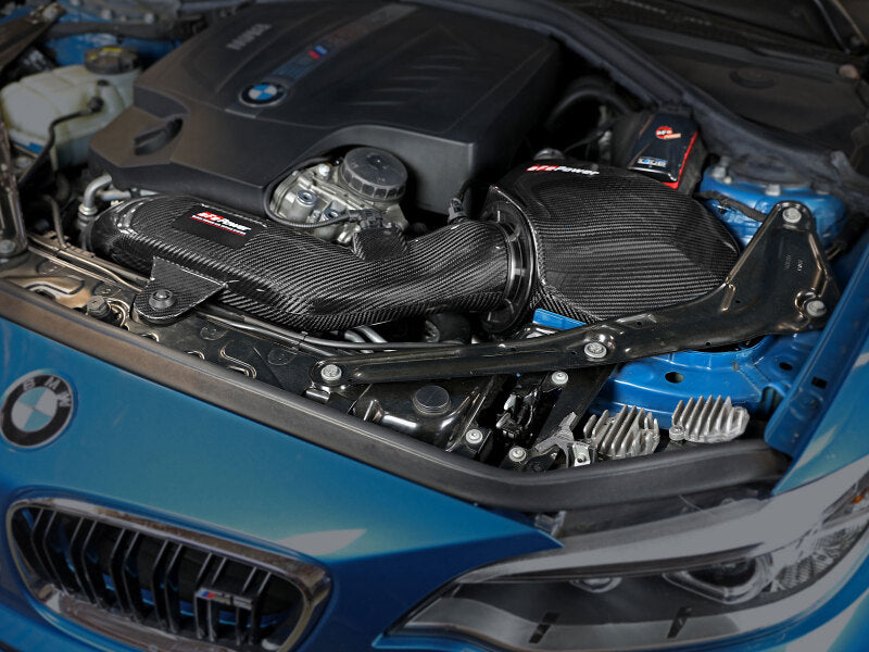 aFe Black Series Carbon Fiber CAIS w/Pro 5R Filter 16-18 BMW M2 (F87) L6-3.0L