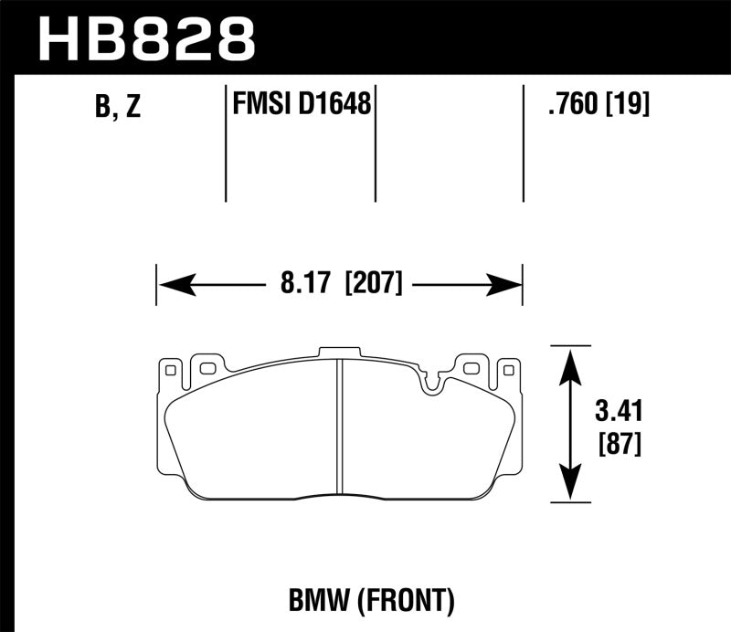Hawk Performance Hawk 12-17 BMW M6 / 14-17 BMW M6 Gran Coupe / 13-16 BMW M5 HPS 5.0 Front Brake Pads