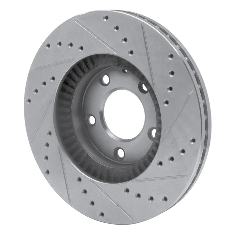 R1 Concepts R1 01-02 Mazda Millenia Front Left Drilled & Slotted Silver Brake Rotor