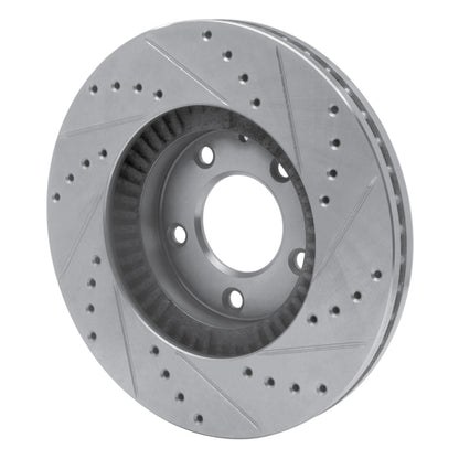 R1 Concepts R1 01-02 Mazda Millenia Front Left Drilled & Slotted Silver Brake Rotor
