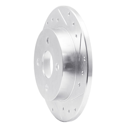 R1 Concepts R1 91-98 Saturn SC1 Rear Right Drilled & Slotted Silver Brake Rotor