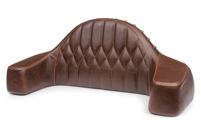 Mustang Motorcycle Mustang 14-21 Indian Chieftain,Chief,Dk Horse,Roadmaster,Vint Pass Backrest w/Diam Stitch - Brown