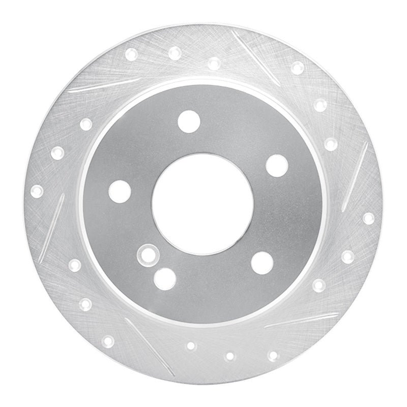 R1 Concepts R1 94-98 Mercedes-Benz C280 Rear Right Drilled & Slotted Silver Brake Rotor