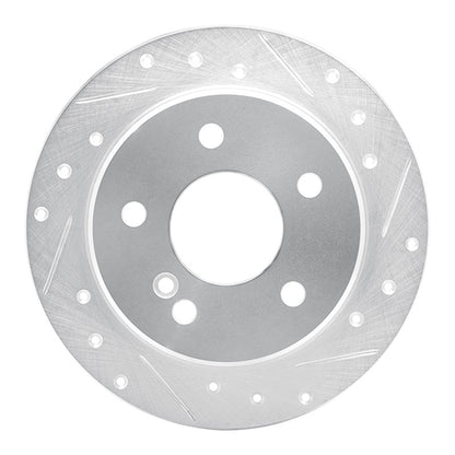 R1 Concepts R1 94-98 Mercedes-Benz C280 Rear Right Drilled & Slotted Silver Brake Rotor