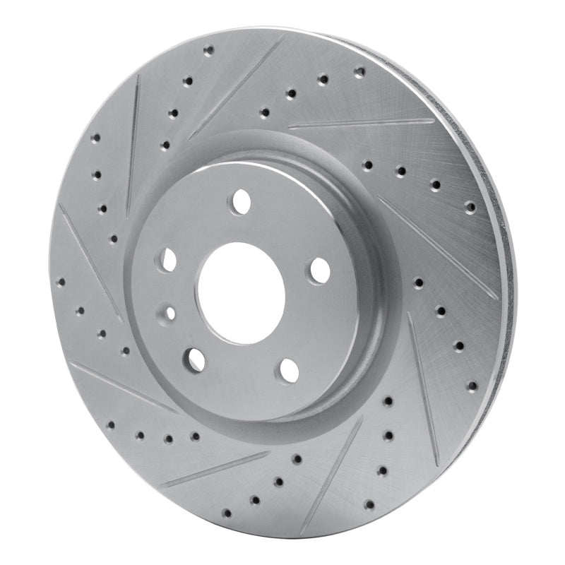 R1 Concepts R1 08-17 Cadillac CTS Front Left Drilled & Slotted Silver Brake Rotor