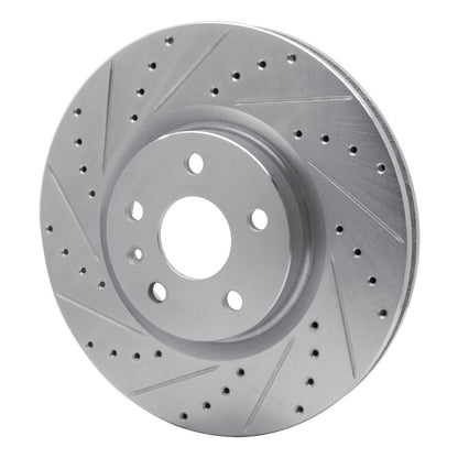 R1 Concepts R1 08-17 Cadillac CTS Front Left Drilled & Slotted Silver Brake Rotor