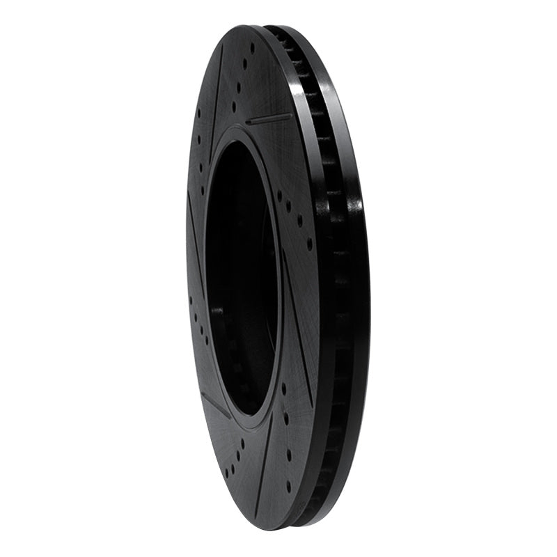 R1 Concepts R1 04-12 Chevrolet Cobalt Front Right Drilled & Slotted Black Brake Rotor