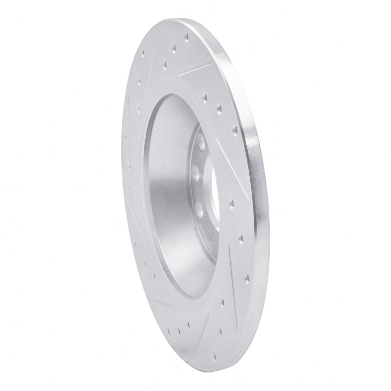 R1 Concepts R1 05-11 Audi A6 Quattro Rear Right Drilled & Slotted Silver Brake Rotor