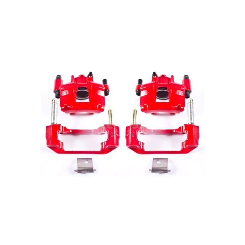 PowerStop Power Stop 94-98 Ford Mustang Front Red Calipers w/Brackets - Pair