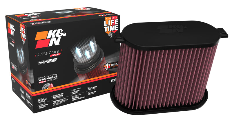 K&N Engineering K&N 08-10 Ford F250 Super Duty 6.4L Drop In Air Filter