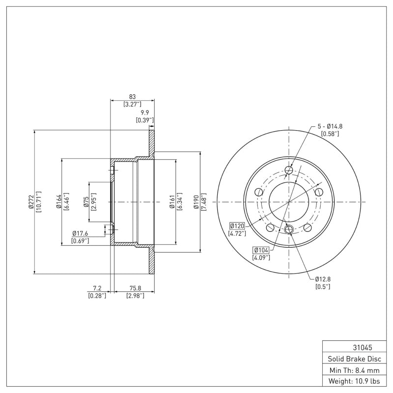 DFC 96-02 BMW Z3 Rear Brake Rotor