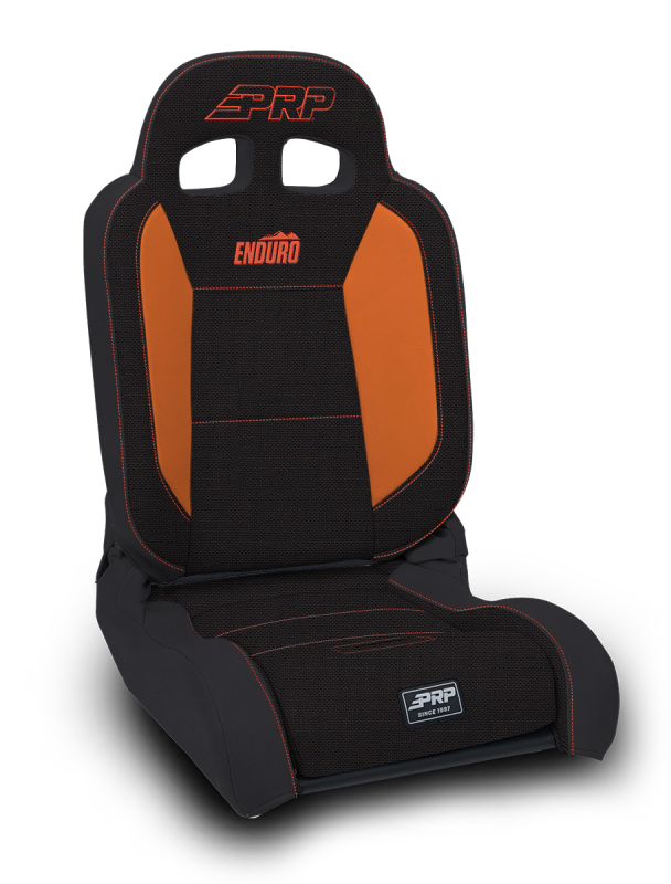 PRP Seats PRP EnduroDaily Reclining Suspension Seat - Black/Orange Tweed - Passenger